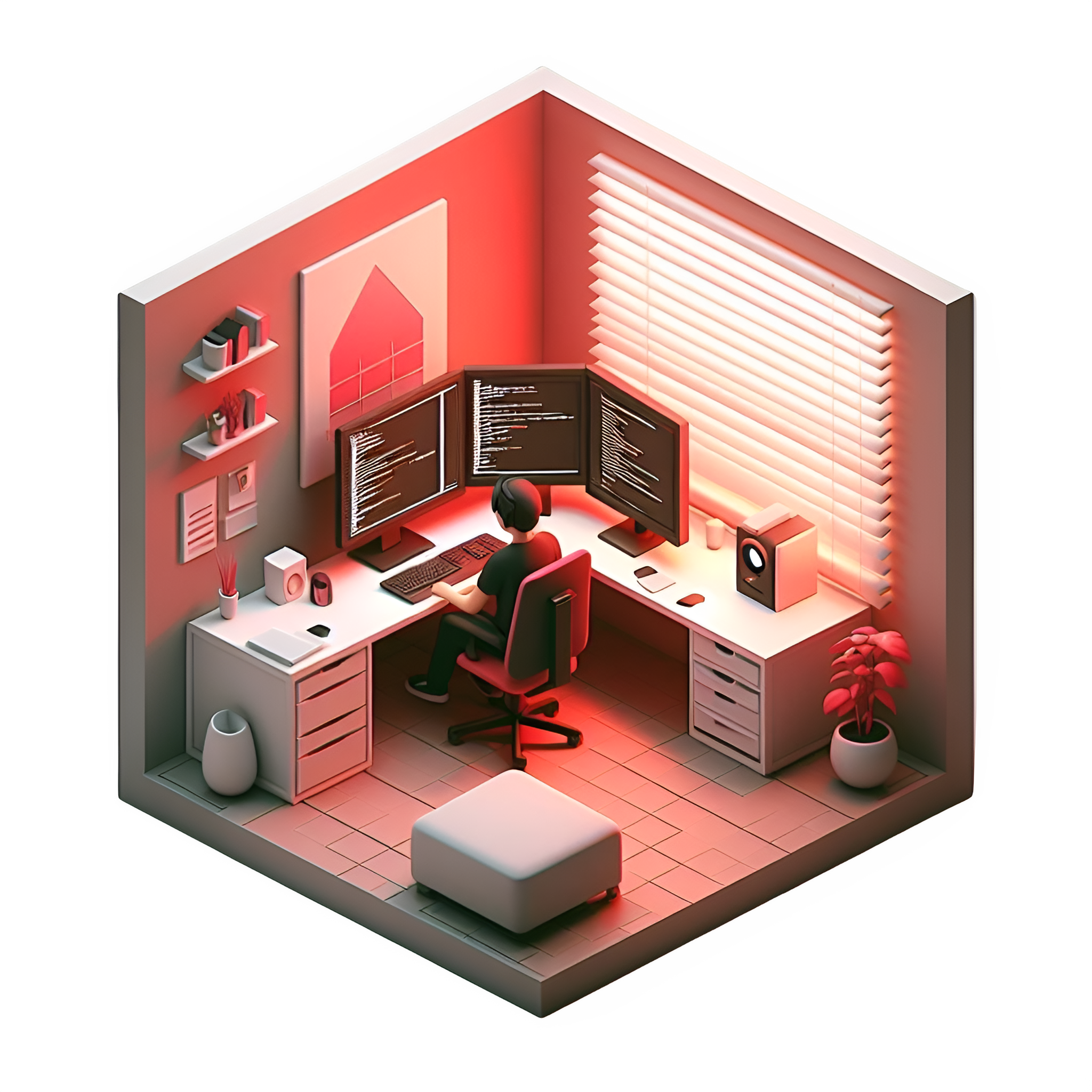 office developer room illustration